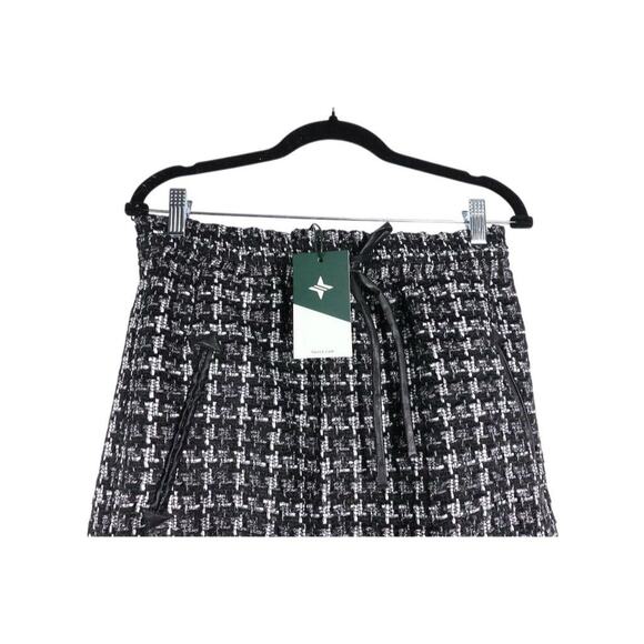 Tuckernuck Women's Black Onyx Tweed Cece Skirt Size L Knee Length Midi 1991-24 - Picture 3 of 10